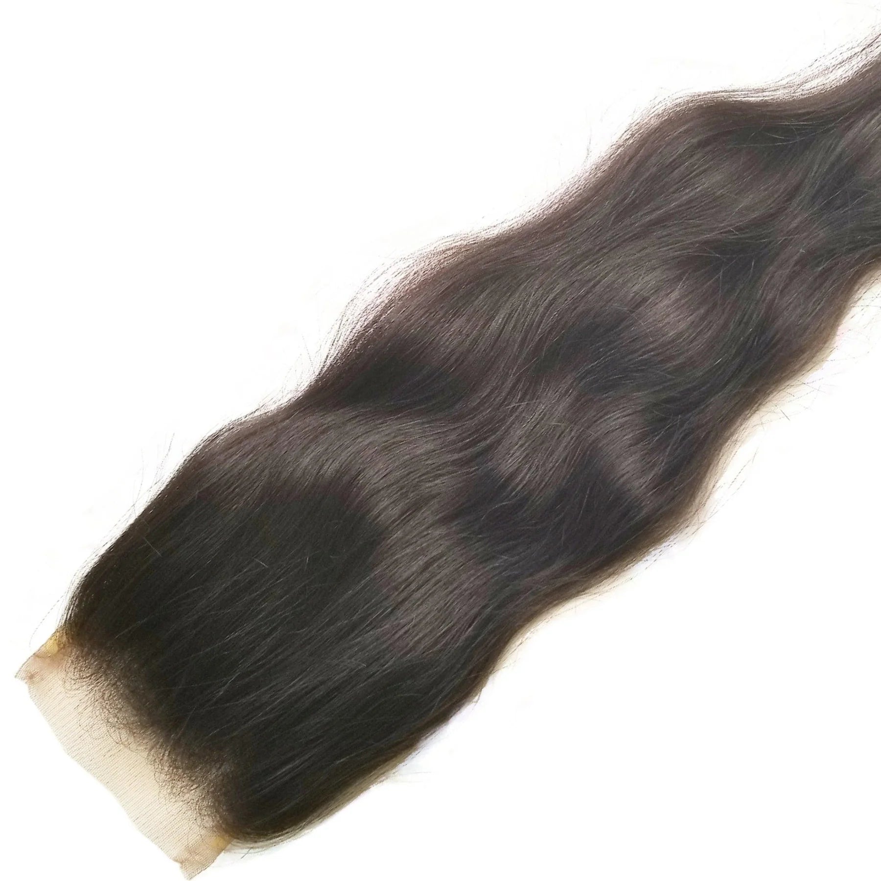 Raw natural wavy closure